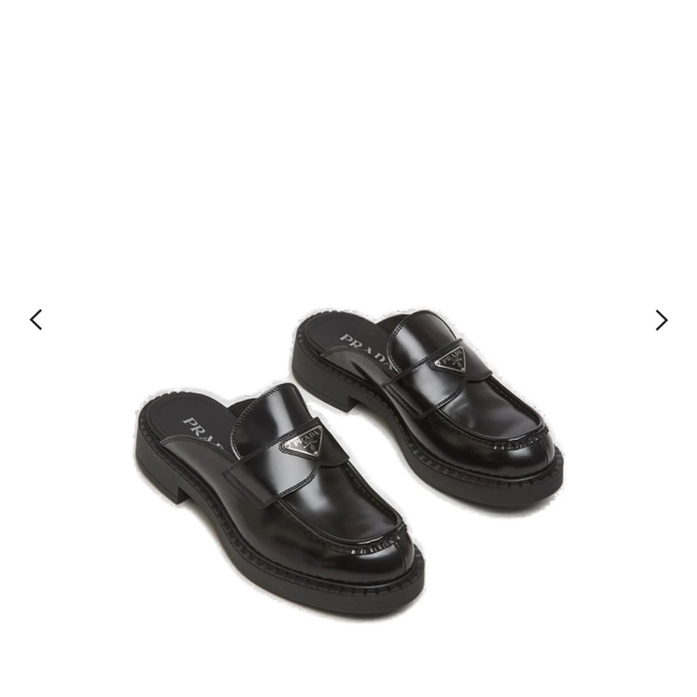 Prada Spazzolato Triangle 40mm Loafer